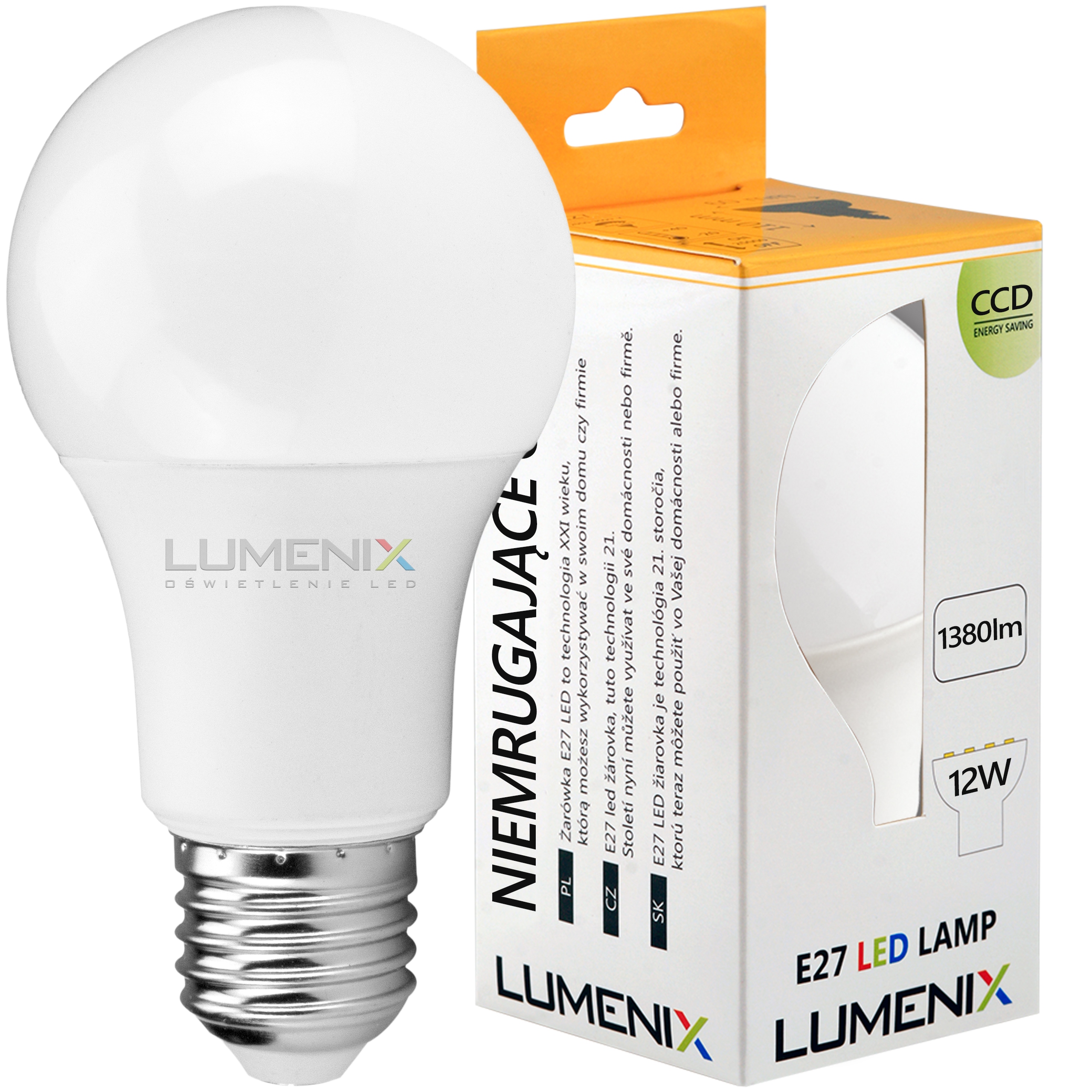 

Żarówka Led E27 1380lm 12W CCD Neutralna