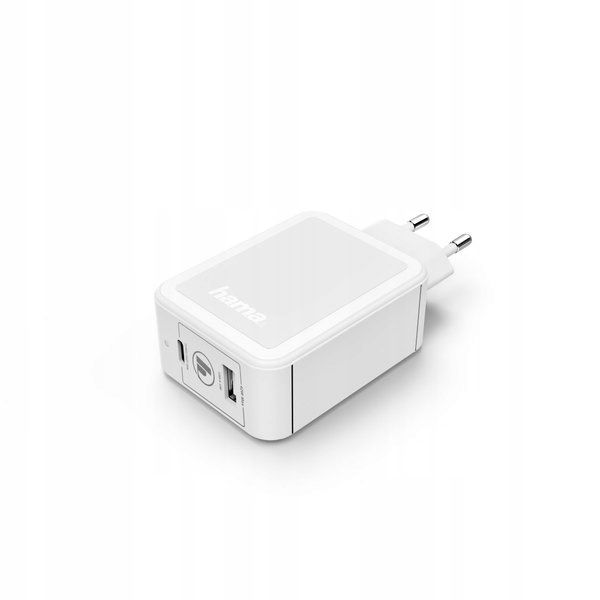 HAMA SZYBKA ŁADOWARKA SIECIOWA Quick Charge/ Power Delivery +USB-A 42 WATT Marka Hama