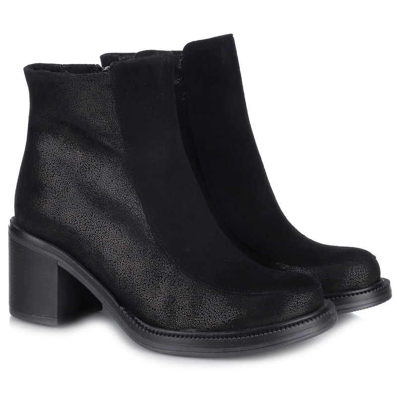 Dámské kotníkové boty Aspena KX-2676/2615 K196/Z01 černé, Kůže Vel. 39