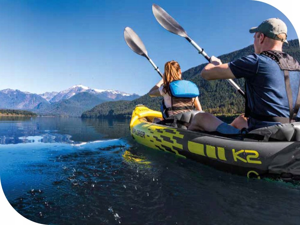 Kajak 2os. Explorer K2 Intex 68307 Pompka Wiosla MODEL 2024 Długość 312 cm