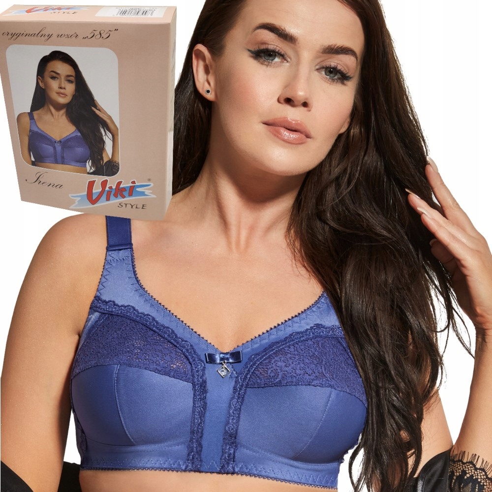 Viki 585 biustonosz Irena miękki duże rozmiary Atrament 100D