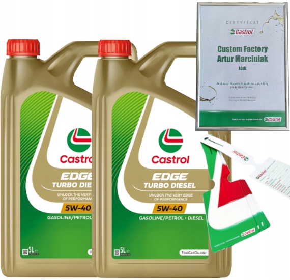 CASTROL EDGE TURBO DIESEL 5W40 10L RN0700 RN0710 VW 505 00 + ZAWIESZKA