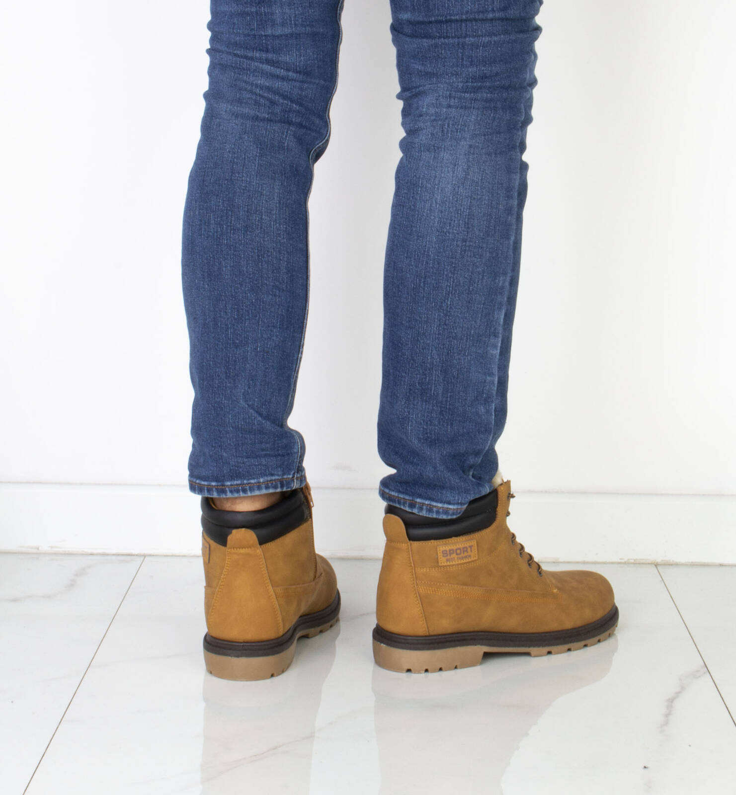 7804 CAMEL BOTKI TRAPERY MĘSKIE OCIEPLANE 42 Wzór dominujący bez wzoru