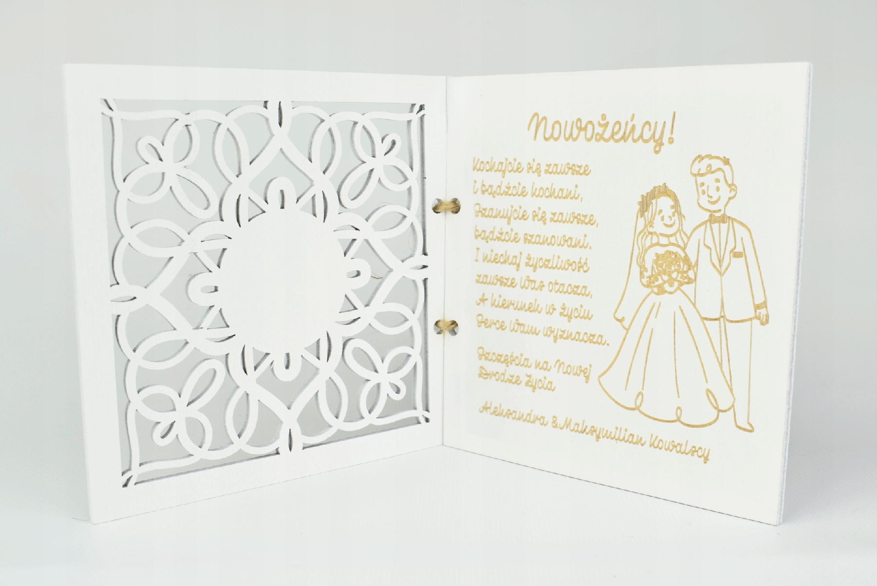 KARTKA ŚLUBNA PERSONALIZOWANA PREZENT ŚLUBNY Marka Gift4ever