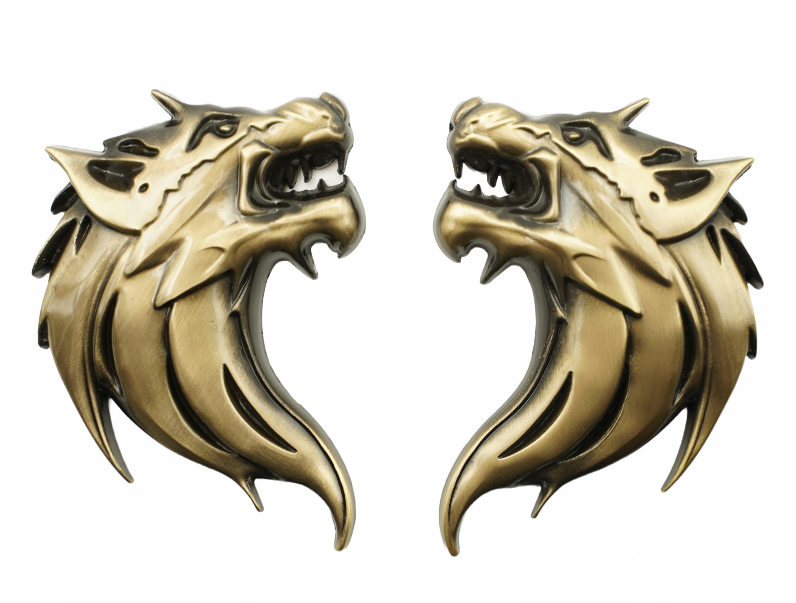 

Zestaw Metalowa Głowa Wilka 2 Szt. 3D