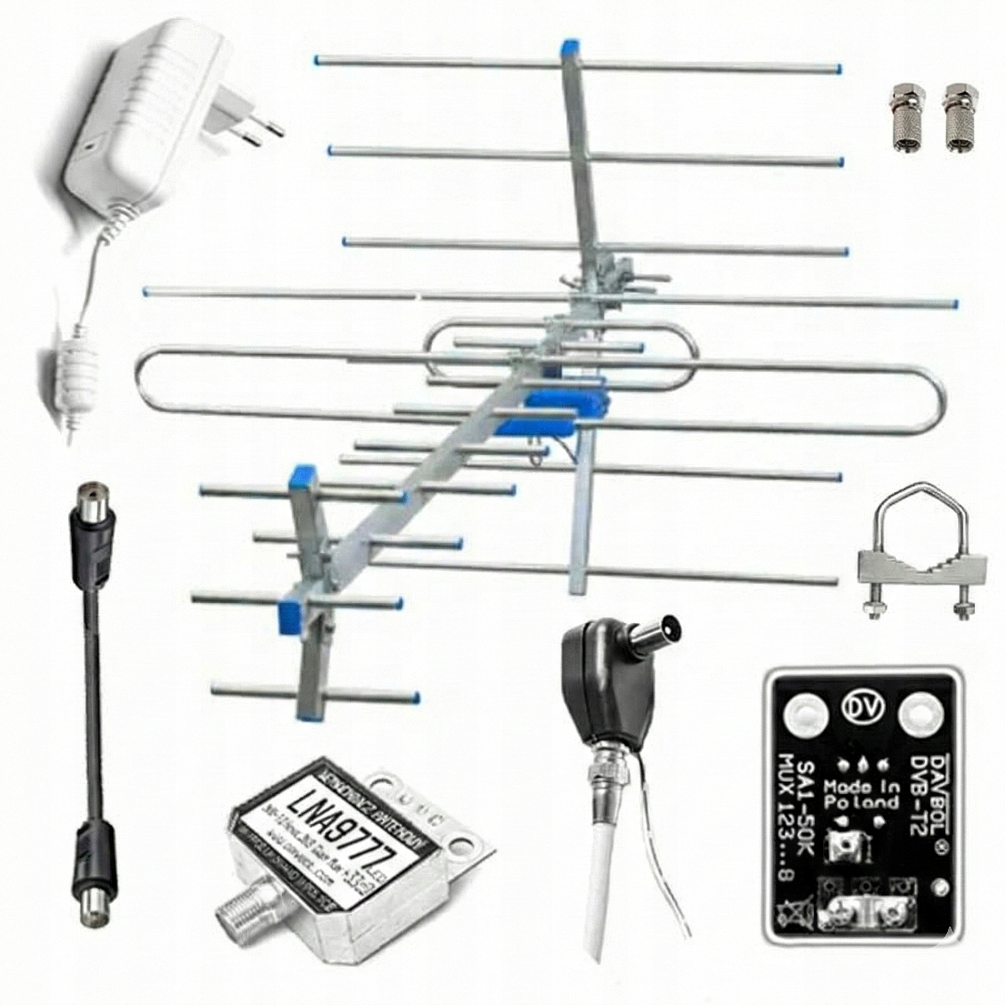 Antena Kierunkowa Combo Q100 DVB-T2 Davbol Tv z dostawką MUX8