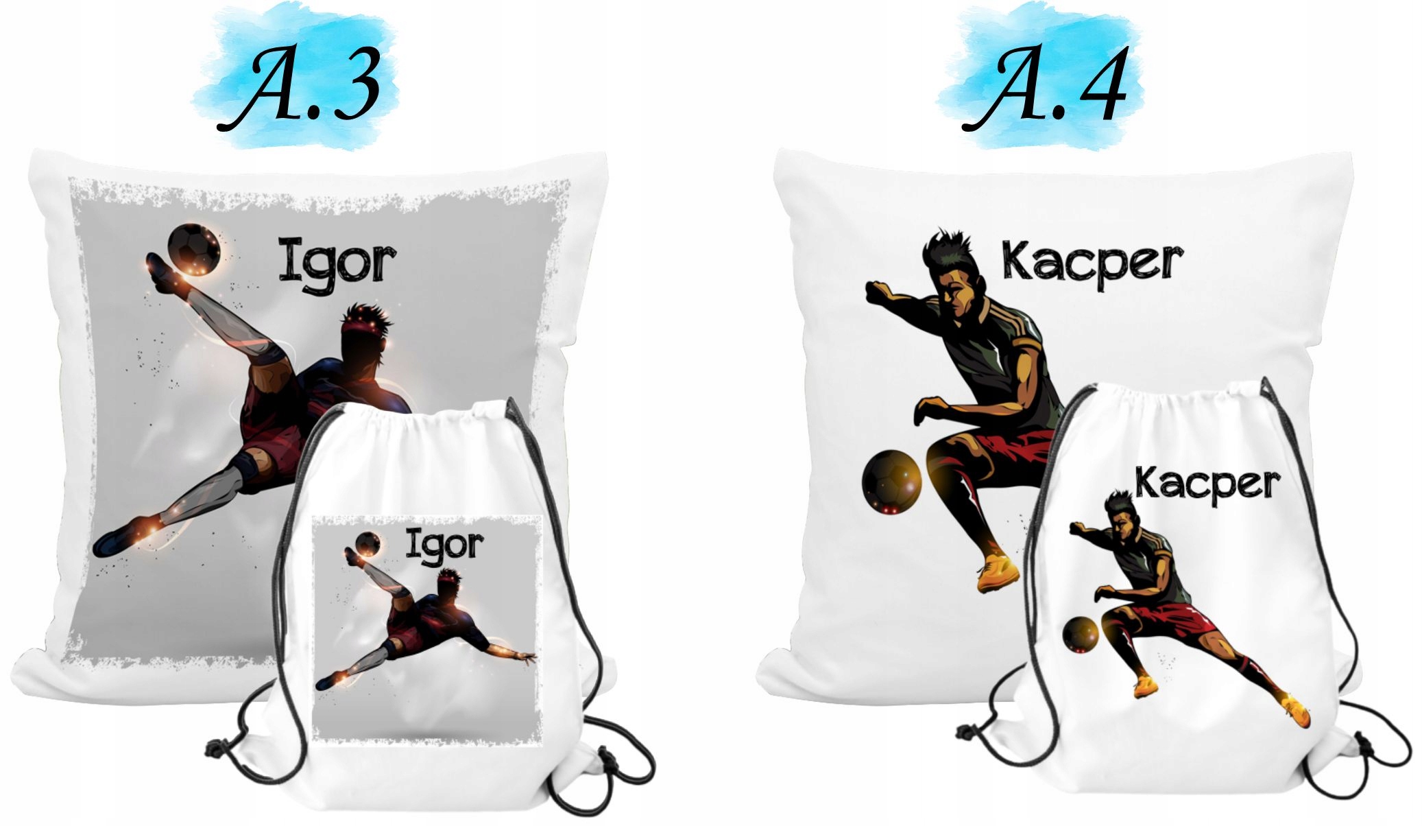 ZESTAW WOREK PODUSZKA DLA PIŁKARZA - PIŁKA NOŻNA Typ worek