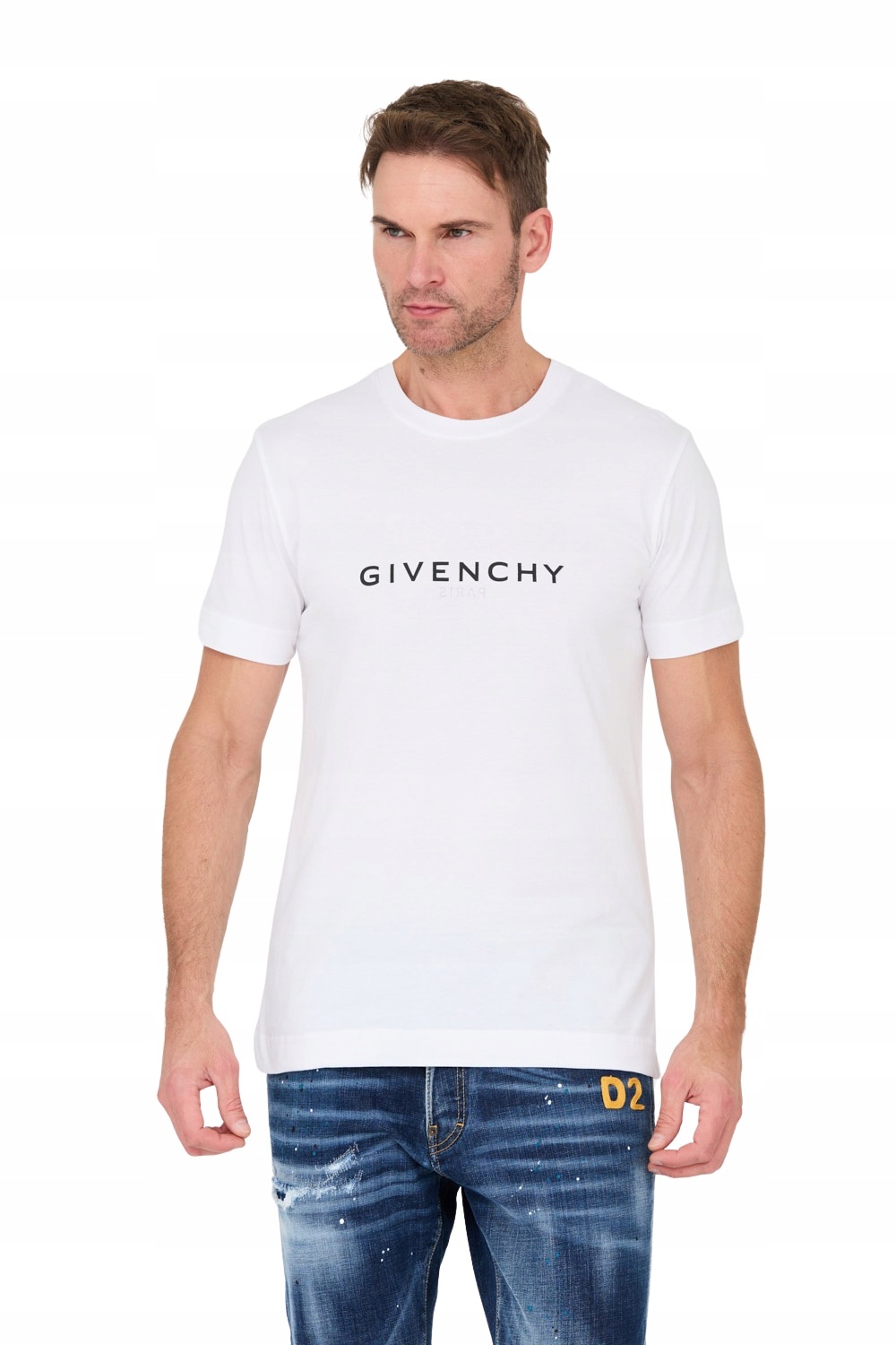 Givenchy Biały męski t-shirt XXL
