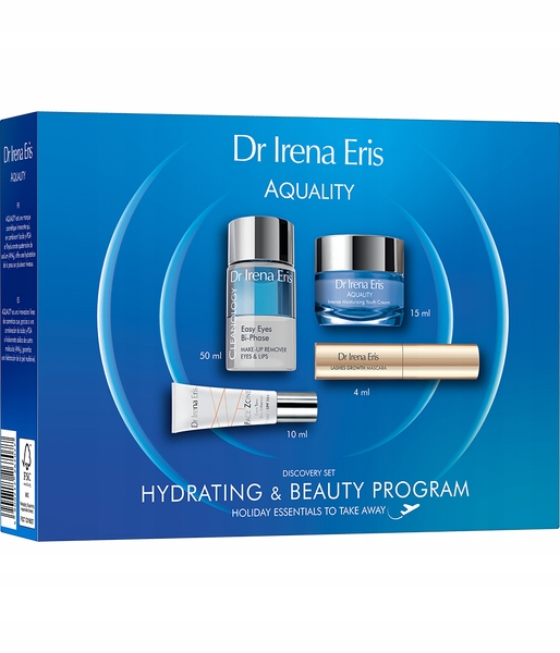 Dr Irena Eris Aquality 2026 zestaw [płyn50ml +krem15ml +krem10ml +mascara]