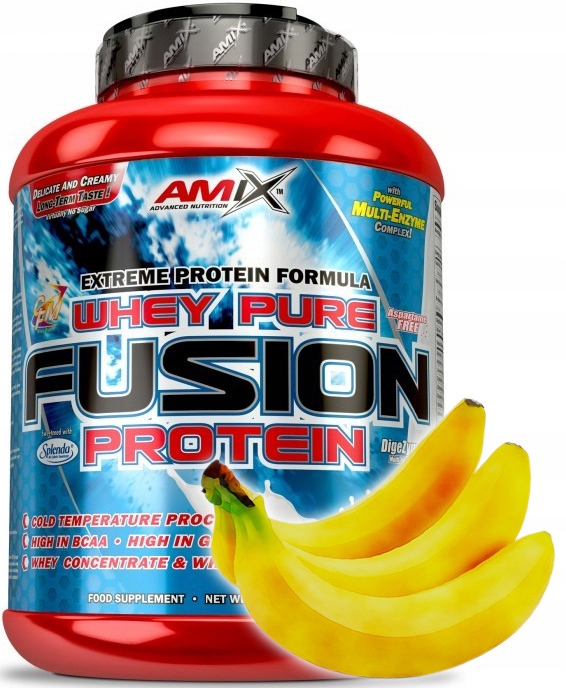 Amix Whey Protein Fusion 2300g Wpc syrovátkový protein Wpi Protein