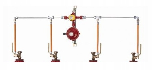 Plynový reduktor Gok automatický pre 4-fľaškovú inštaláciu 6 kg/h 37-50 mbar
