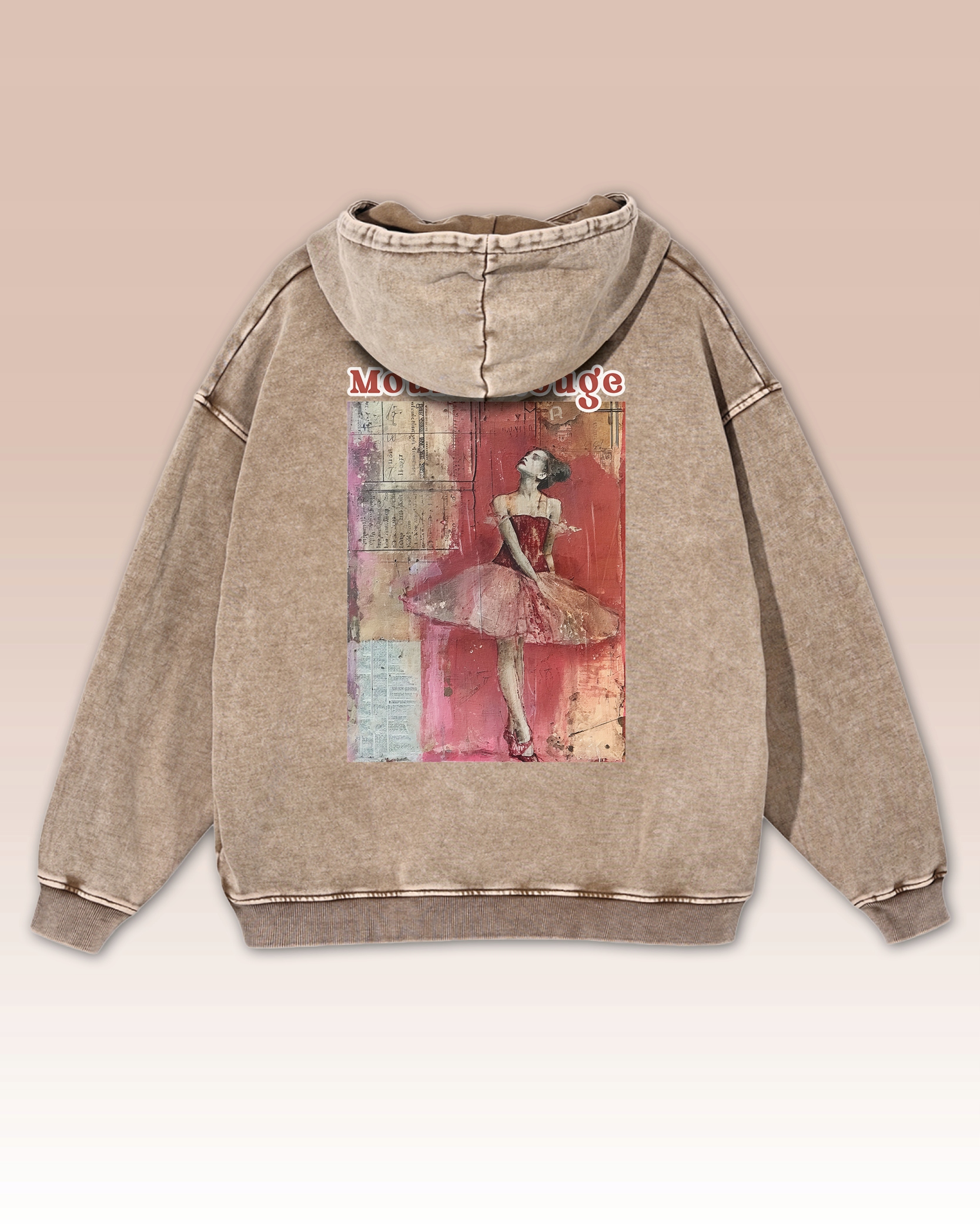 Mikina Moulin Rouge Ballet Tanečnice Baletka Pařížský styl Béžová M