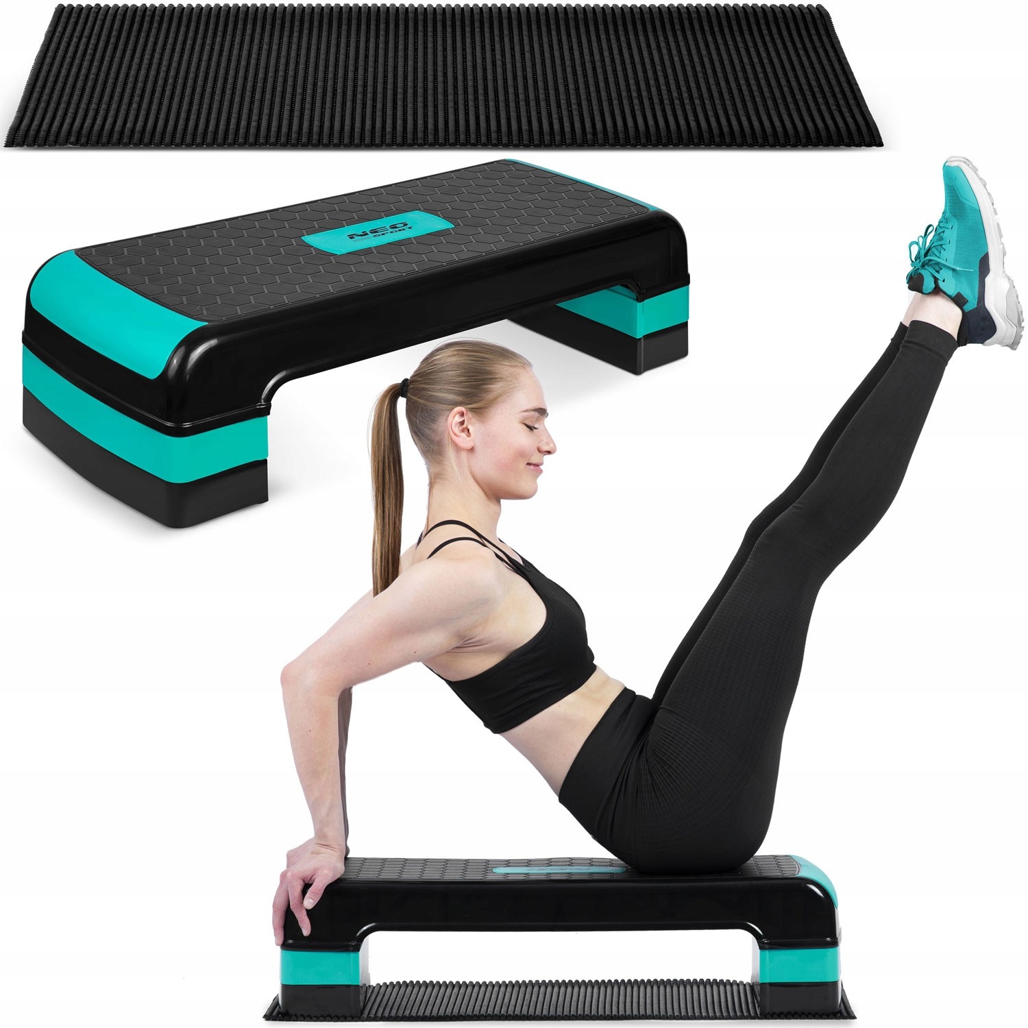 Fitness Stepper Pro Cvičení 3 Stupně Podložka