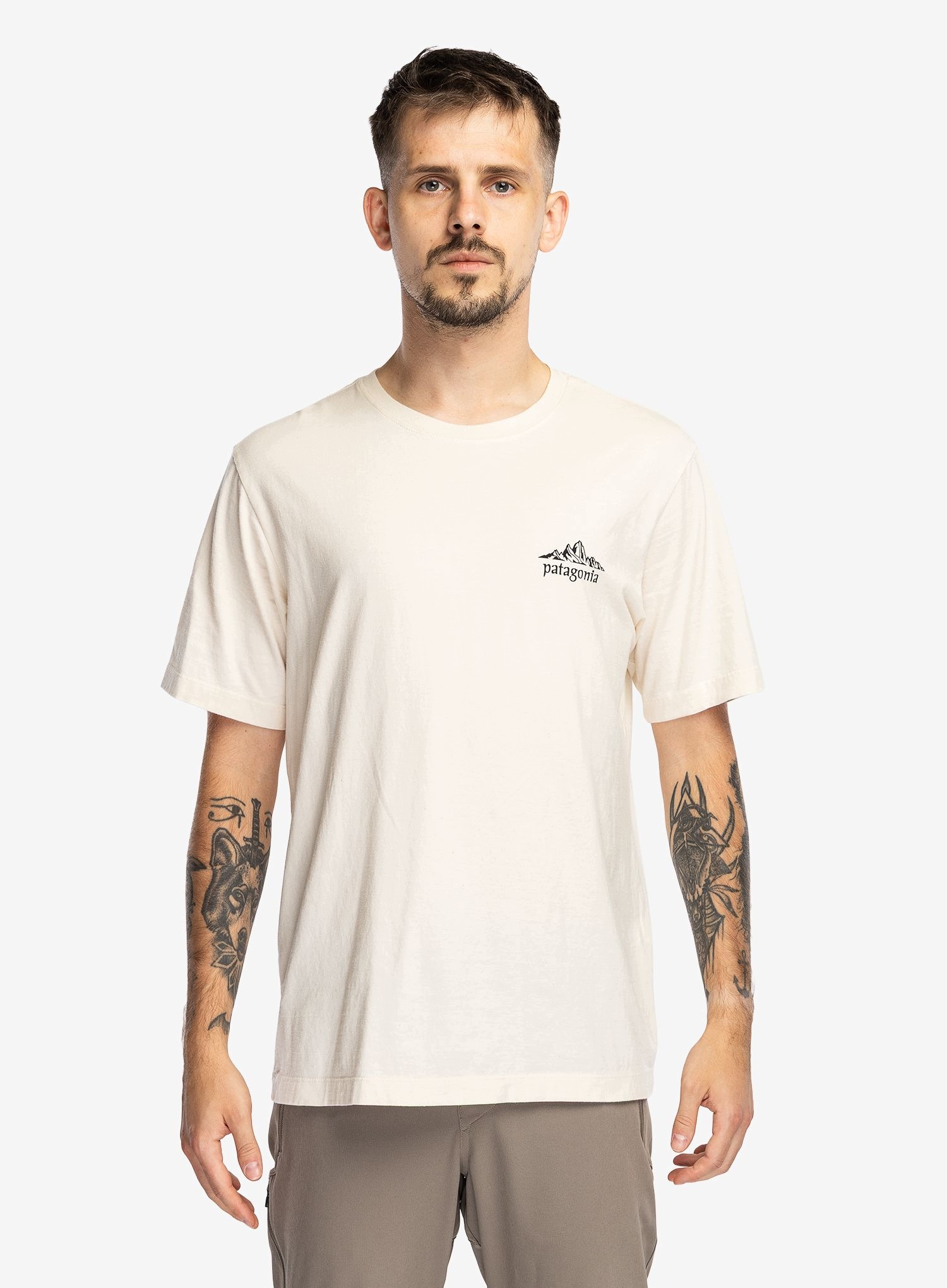 Koszulka z nadrukiem Patagonia Cloud Crag T-Shirt undyed natural L