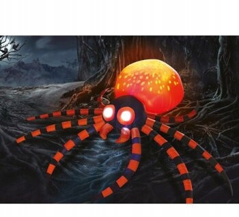 Halloweenska dekorácia záhrady Pavúk 120x180 cm Led