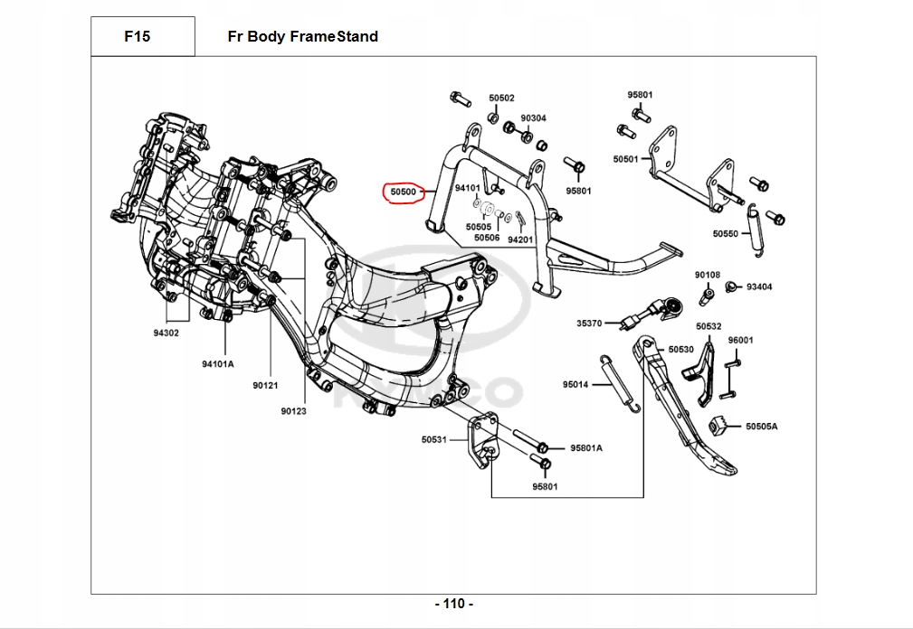 STOPKA CENTRALNA KYMCO AK550 2017
