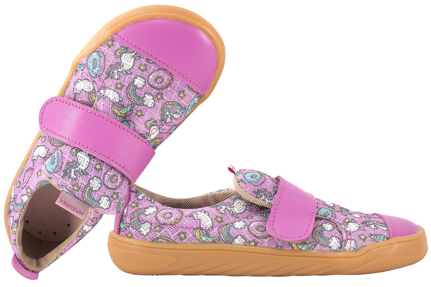 Mazurek Softex Unicorn Barefoot Skórzano-tekstylne Półbuty Kapcie Papcie 29