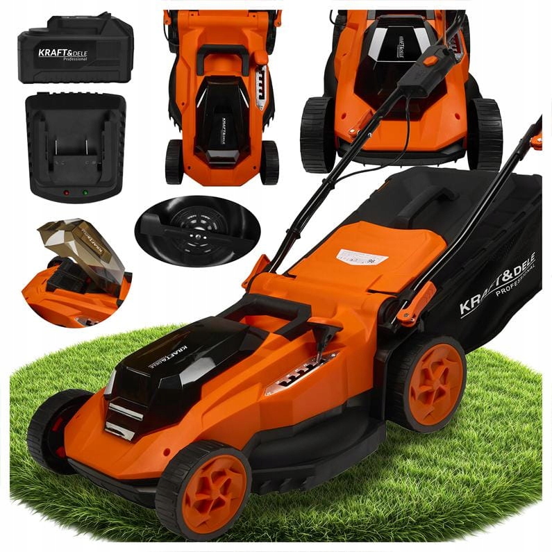 Akumulátorová Sekačka 38 CM 2x6 Ah 40 V 25-75 mm Koš 50 L