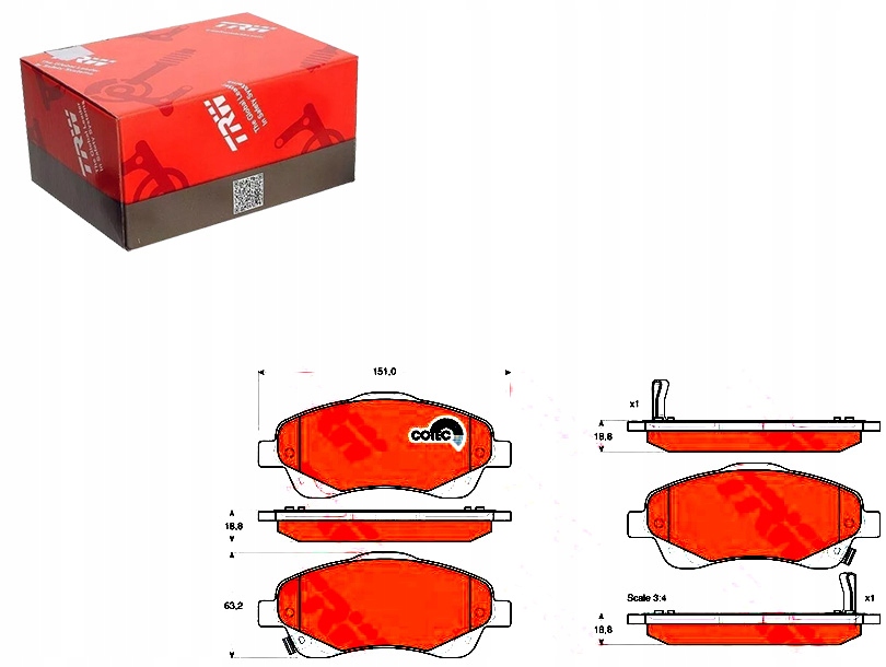 КОЛОДКИ ГАЛЬМІВНЕ TRW 446505130 446505131 446505210