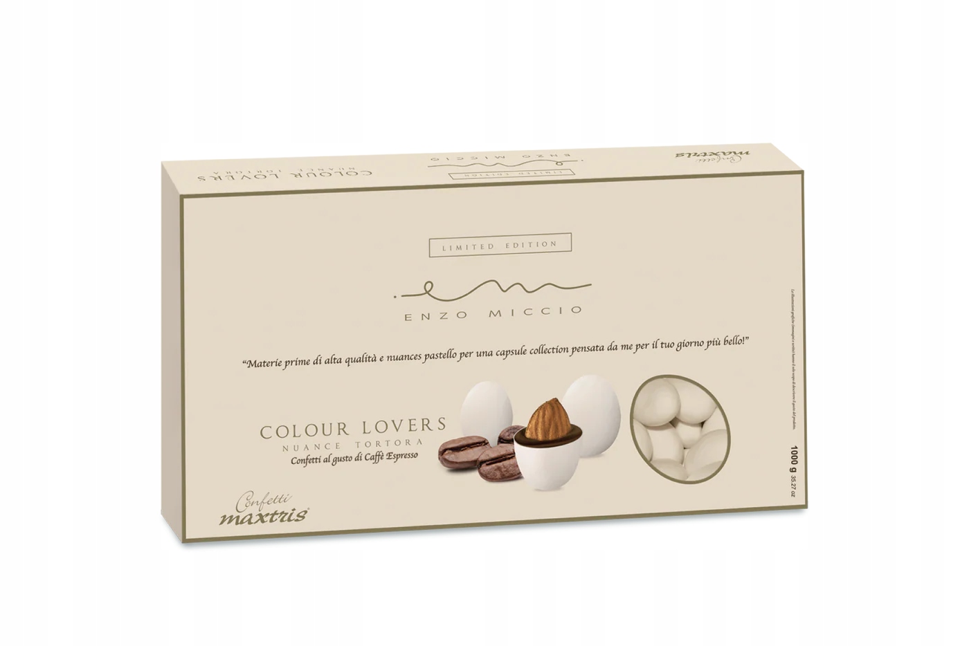 1kg Enzo Miccio Nuance Tortora Maxtris designerskie kawowe migdały