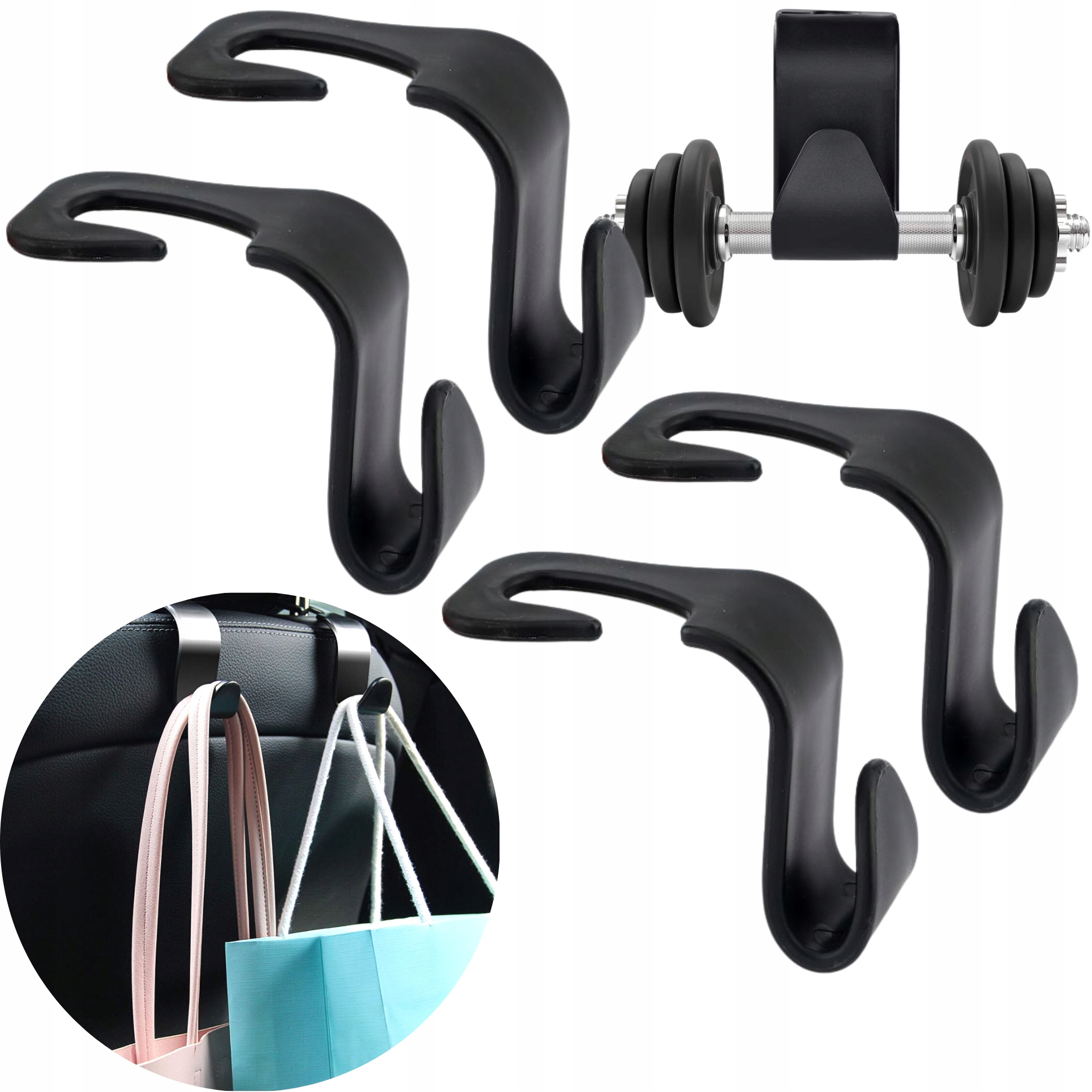 

Wieszak Hak Organizer Samochodu Zagłówek Na Zakupy