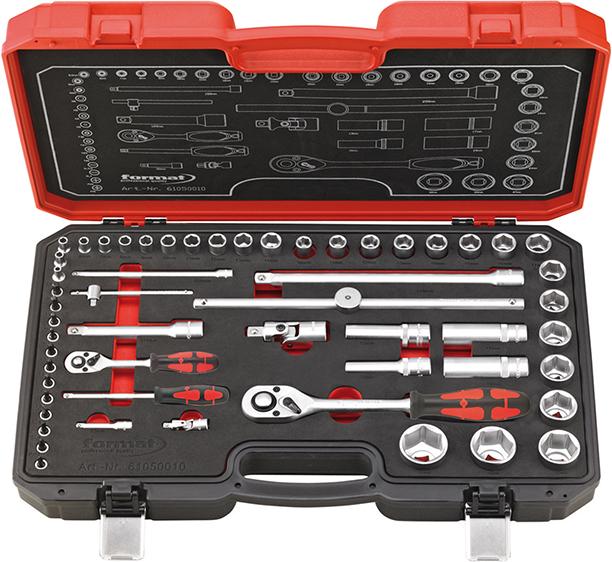 Sada vymeniteľných koncoviek pre nástrčný kľúč 1/4" a 1/2" 55-dielna Forma