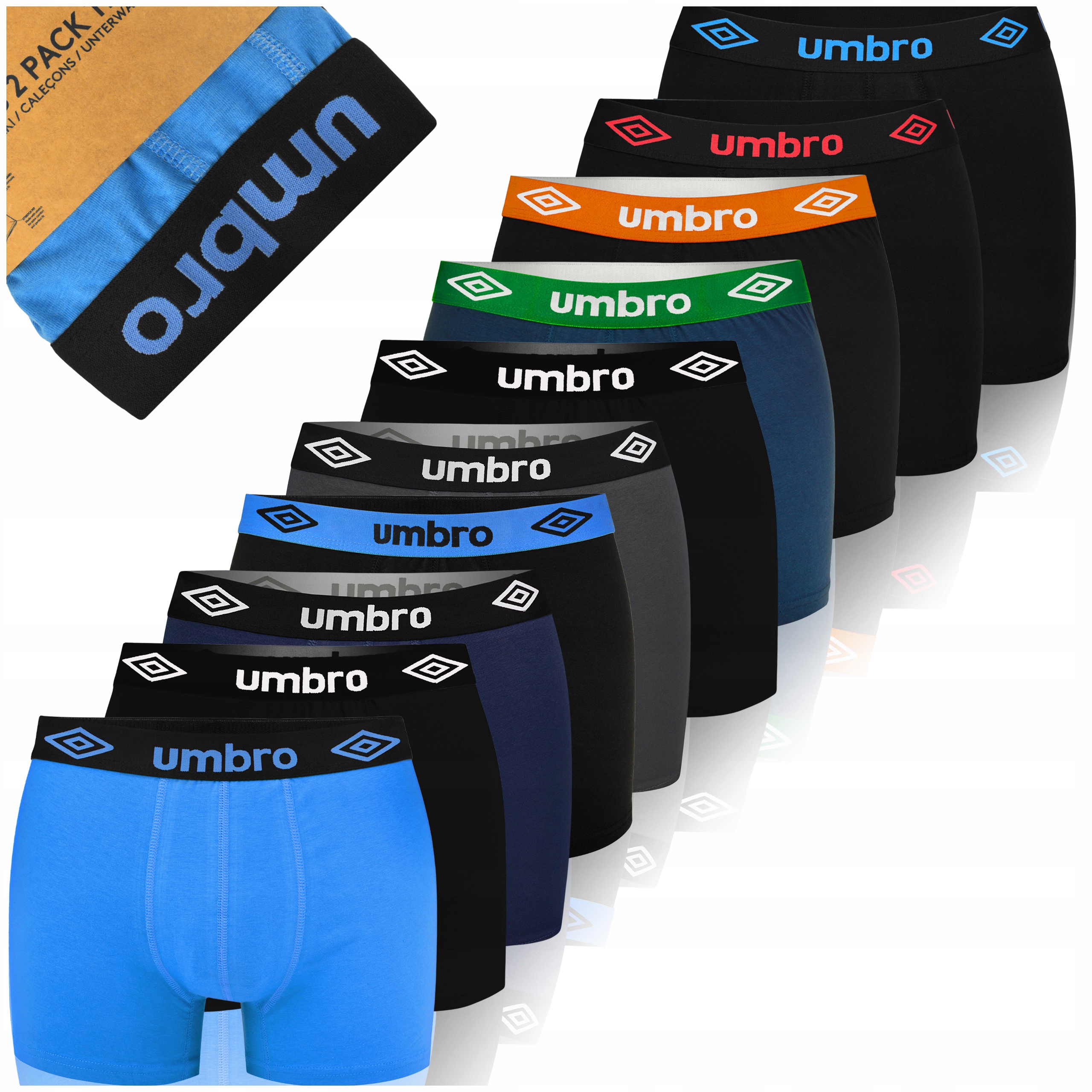 Umbro Bokserki Męskie 10 sztuk BM564 Rozmiar XL