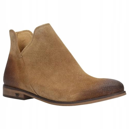 Dámské kotníkové boty Wojas Shoes z kůže, světle hnědé, vel. 38