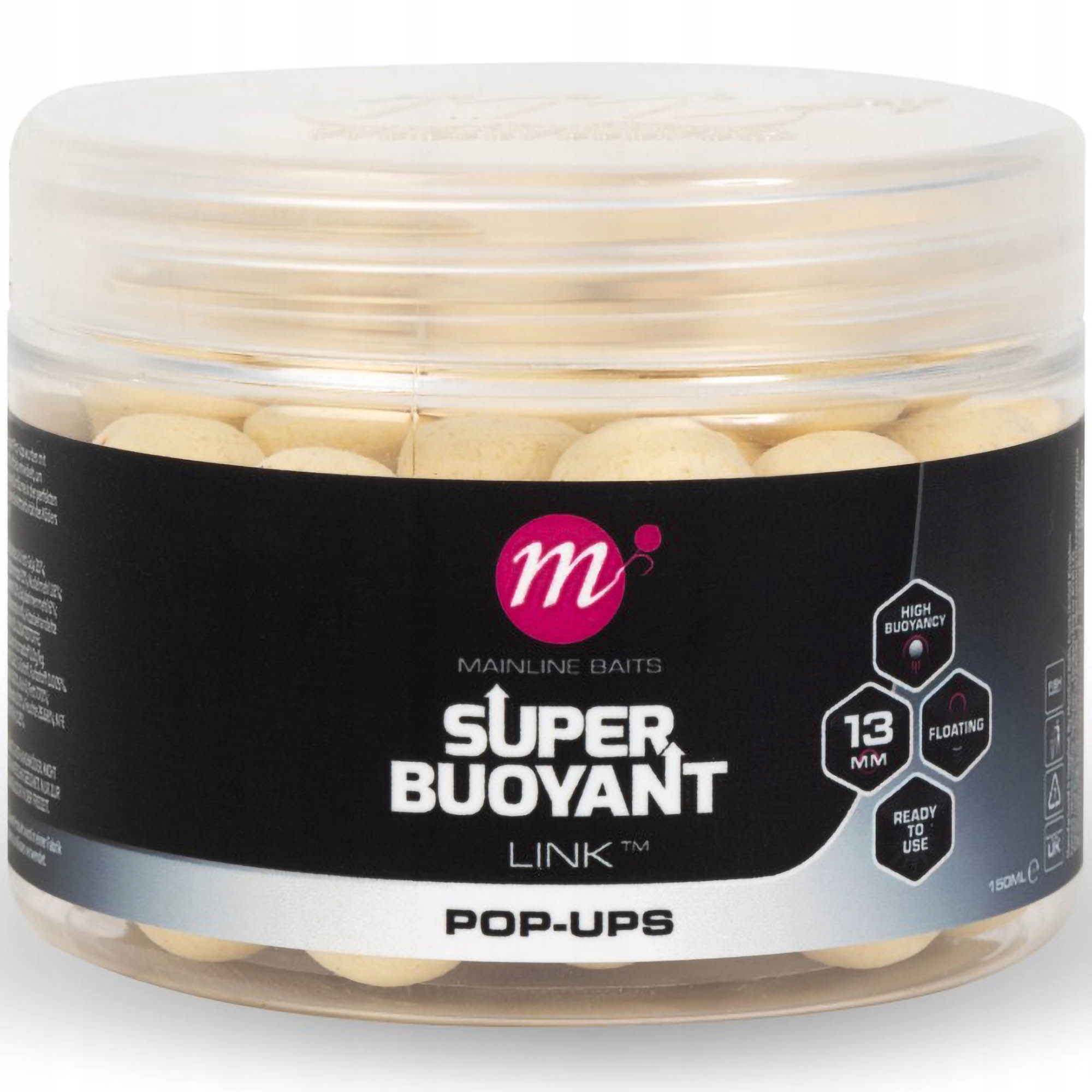 Przynęta Kulki Pływające Pop Up Mainline Iso Fish Buoyant 13mm White