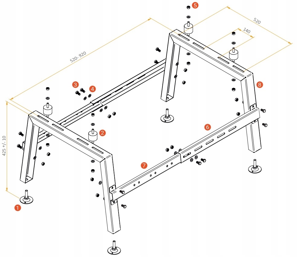 WSPORNIK DACHOWY PODŁOGOWY KLIMATYZATORA IH520 Marka Ivensis