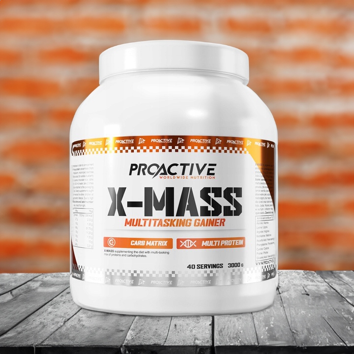 PROACTIVE X-MASS 3000g GAINER BIAŁKO MASA MUTANT — 5