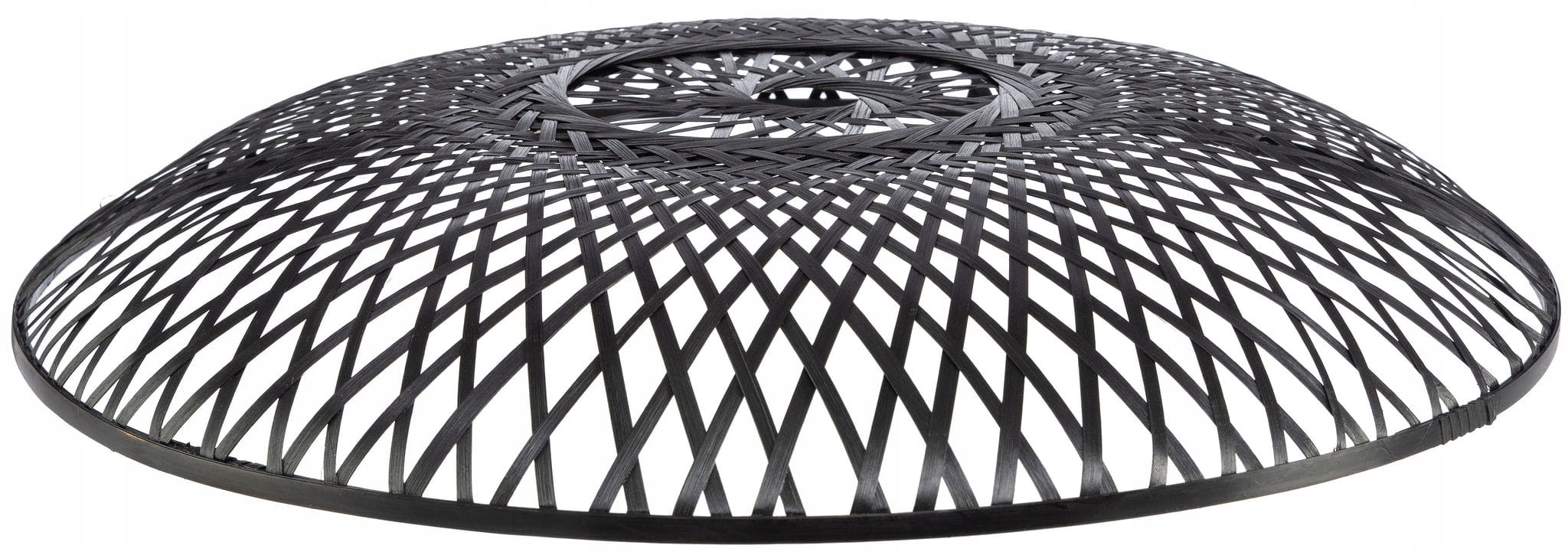 Klosz boho płaski bambusowy czarny talerz 60cm