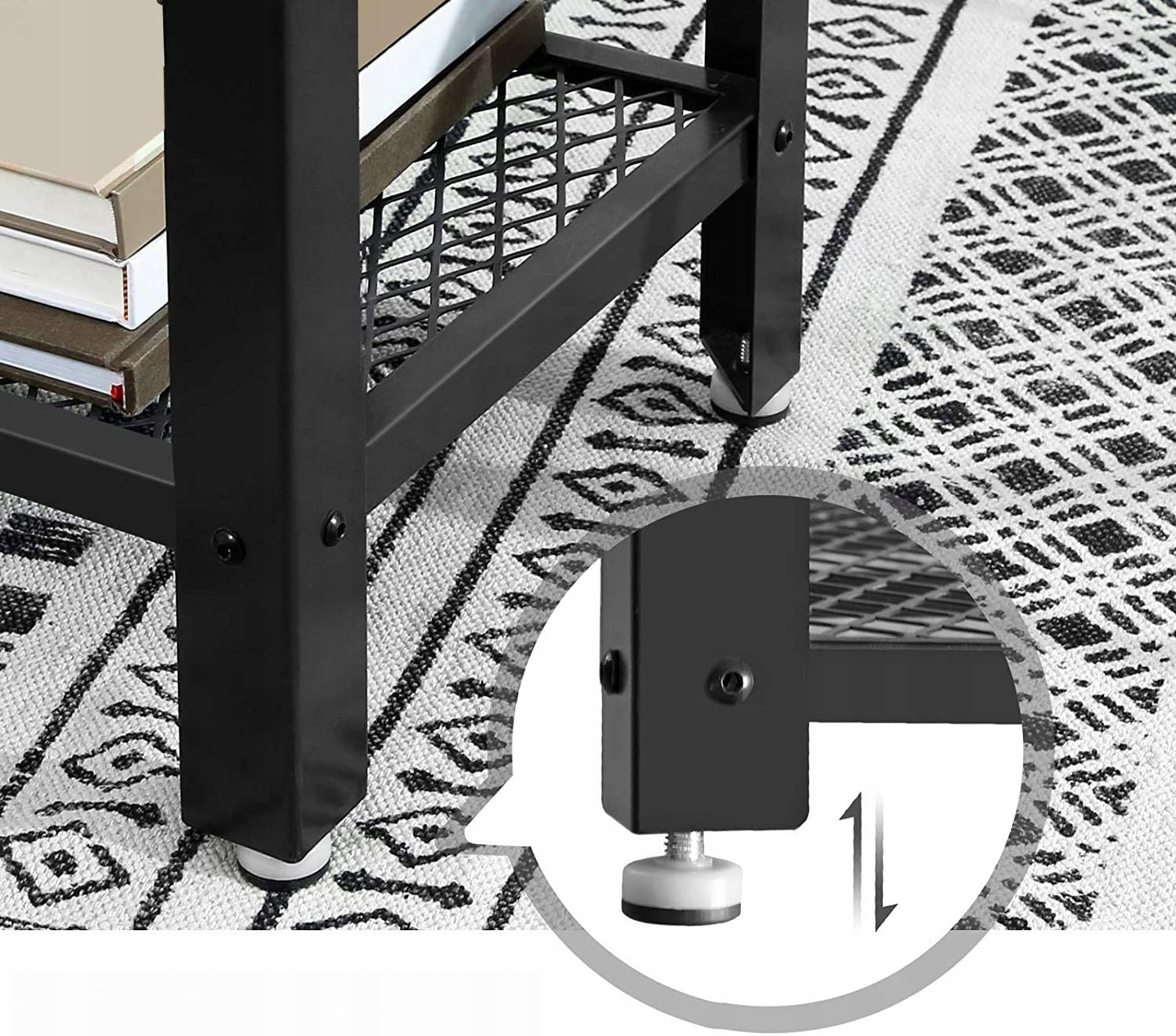 Konsola LOFT industrialna Vintage LUX stolik TANIO Wykończenie matowe