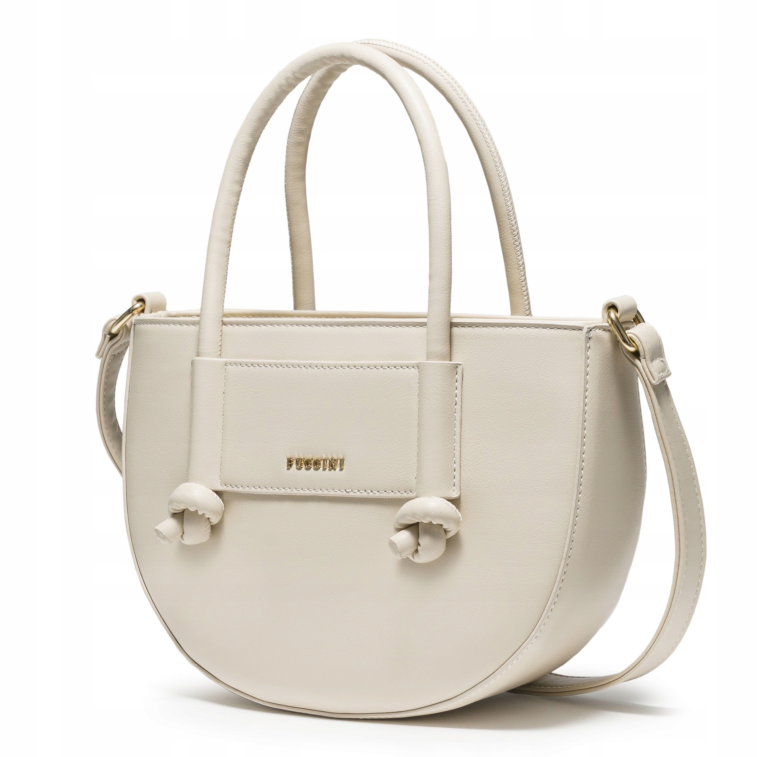 Dámská kabelka Malá Crossbody s úchyty Puccini Béžová BK2241224M-6A