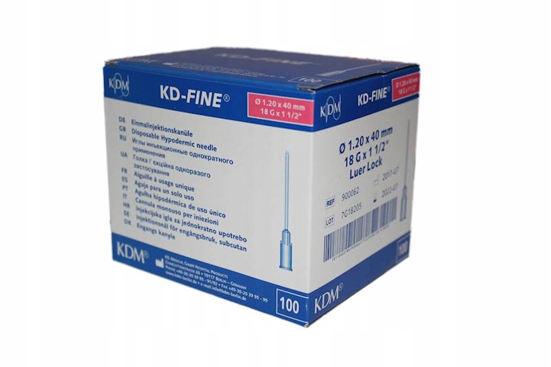 

Igła Kdm 1,2 mm 40 mm 100 szt.
