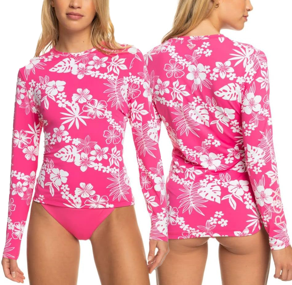 Roxy Damska Koszulka Do Pływania Z Długim Rękawem Przeciwsłoneczna Uv S