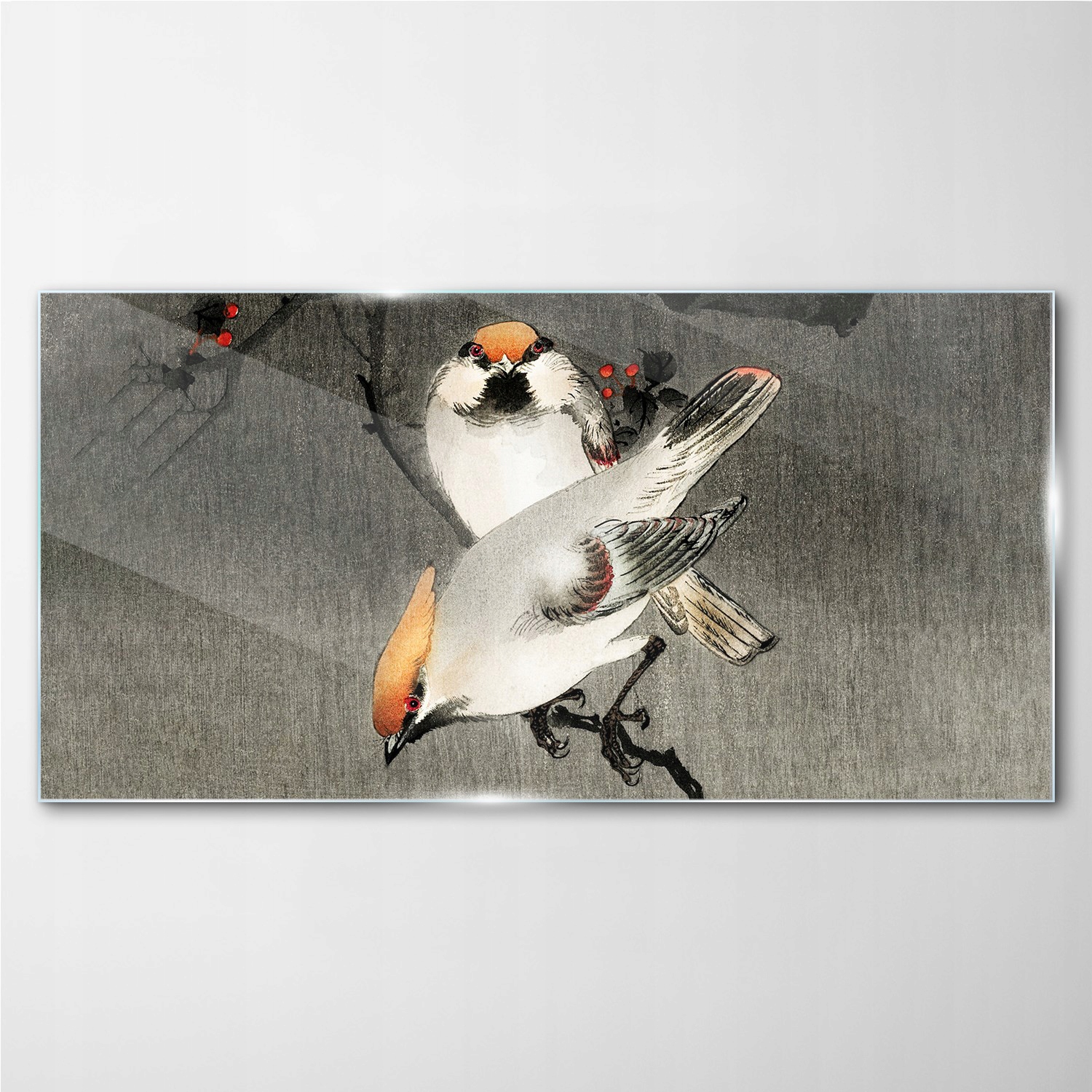 

Obraz szklany Azja gałąź zwierzęta ptaki 100x50 cm