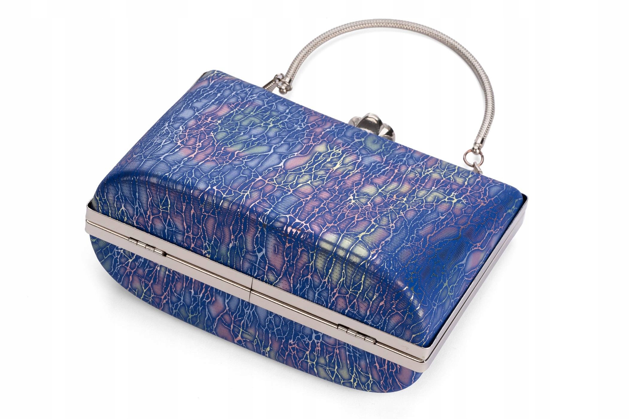 TOREBKA WIZYTOWA PUZDERKO MAŁA ELEGANCKA TORBA WIECZOROWA NA BIGIEL BOX Kolor różowy