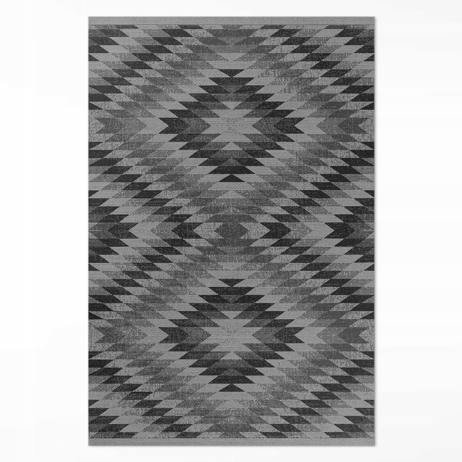 Koberec pod psací stůl Tmavé rovnoběžky imitace tkaniny 100 x 150 cm