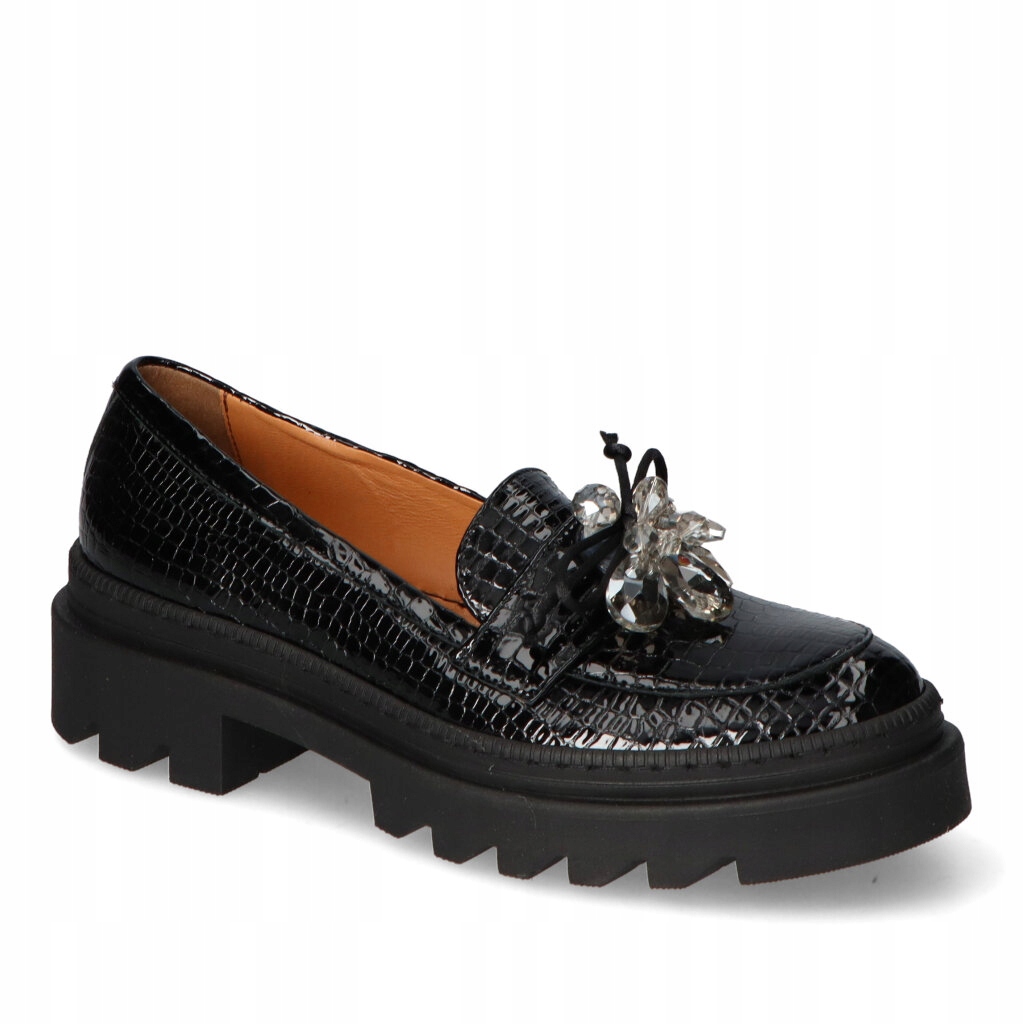 Mokasíny Arka BI6326/2035 Černý lak 38