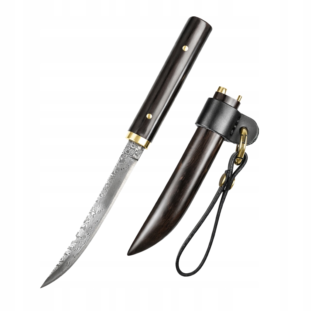 Mini Katana Nůž Ocel Damaškový Dárek