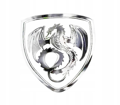 

Naklejka na samochód auto niklowana Smok Na Tarczy