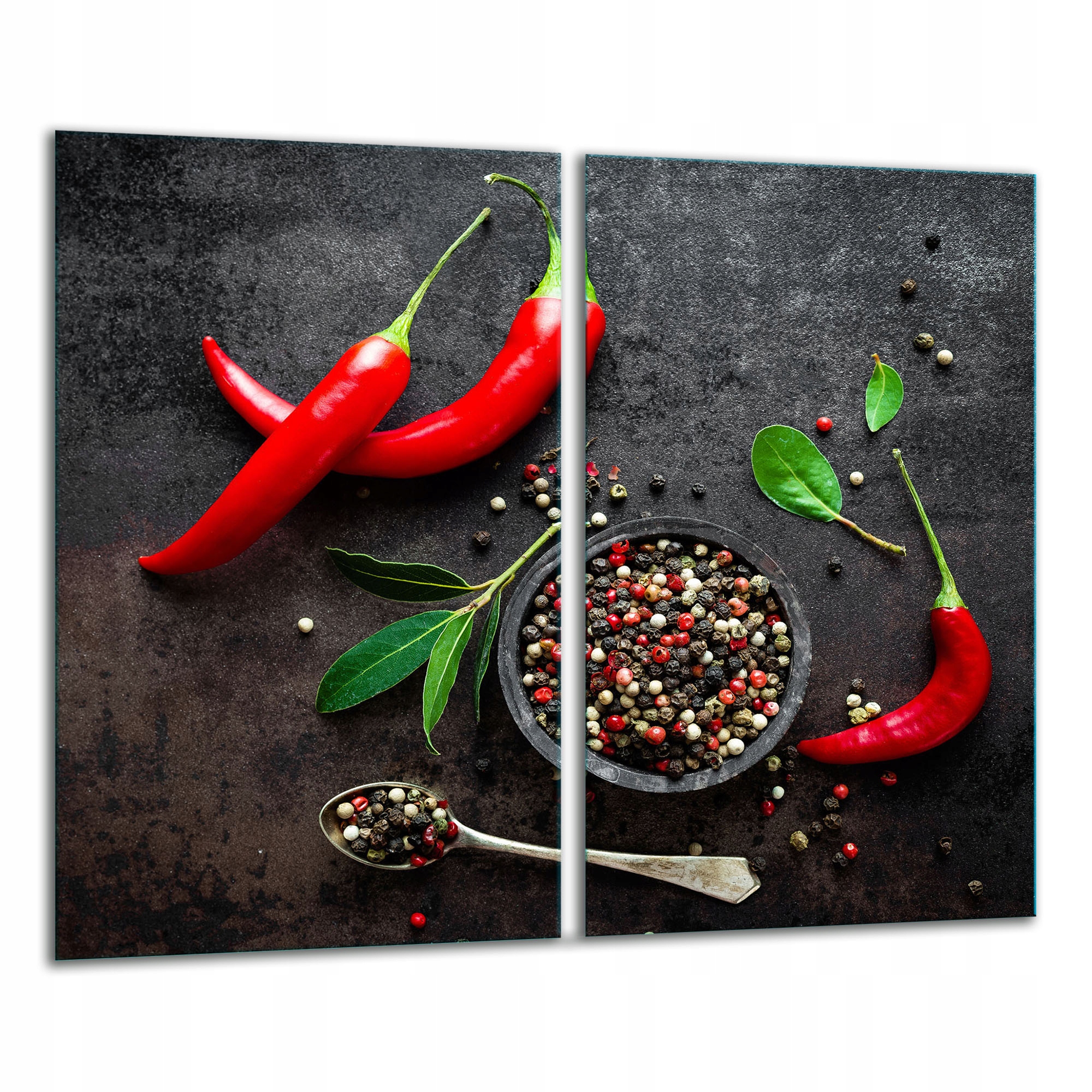 7v1 Skleněná Krájecí Deska 2x 30x52 Chilli