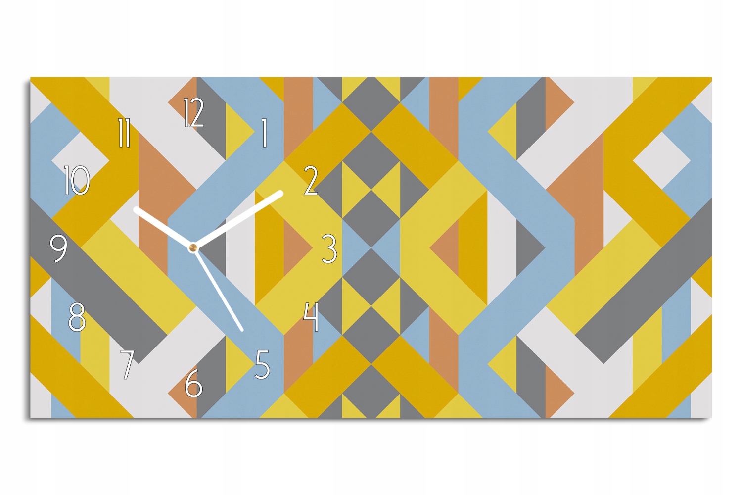 kancelářské nástěnné hodiny 60x30 Geometrie grafika