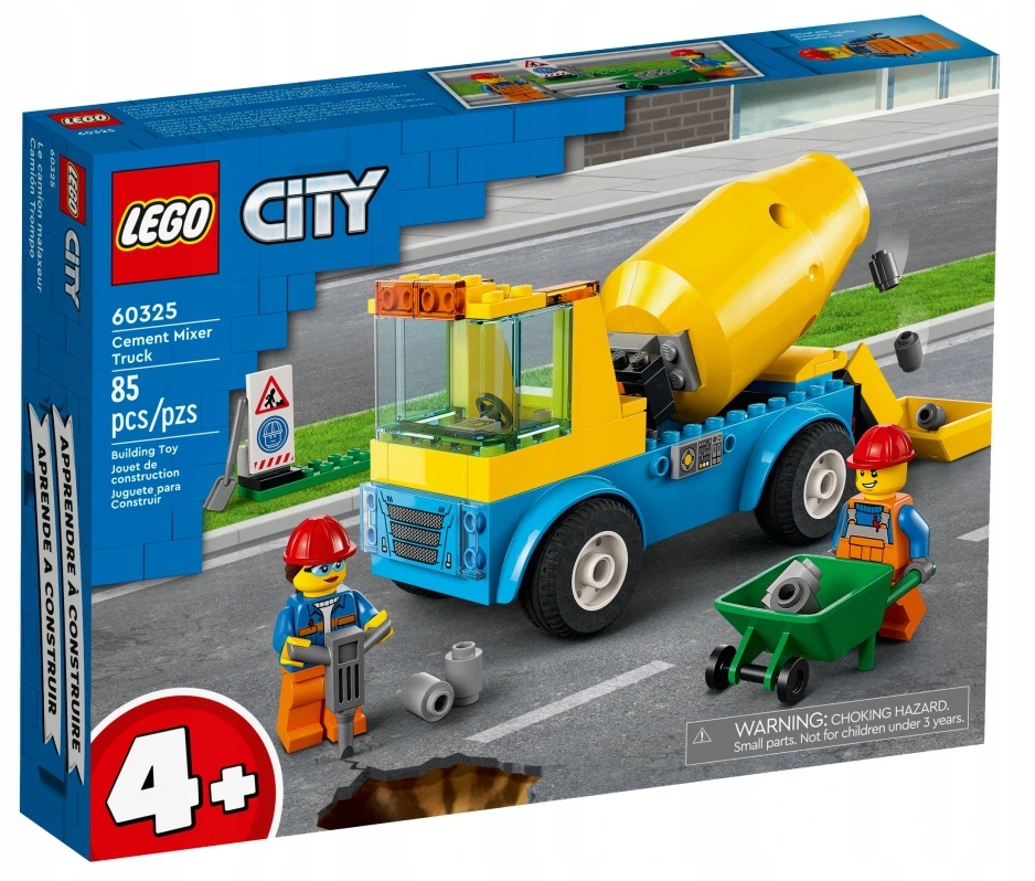 

Lego City 60325 Ciężarówka Betoniarka Budowa 4+