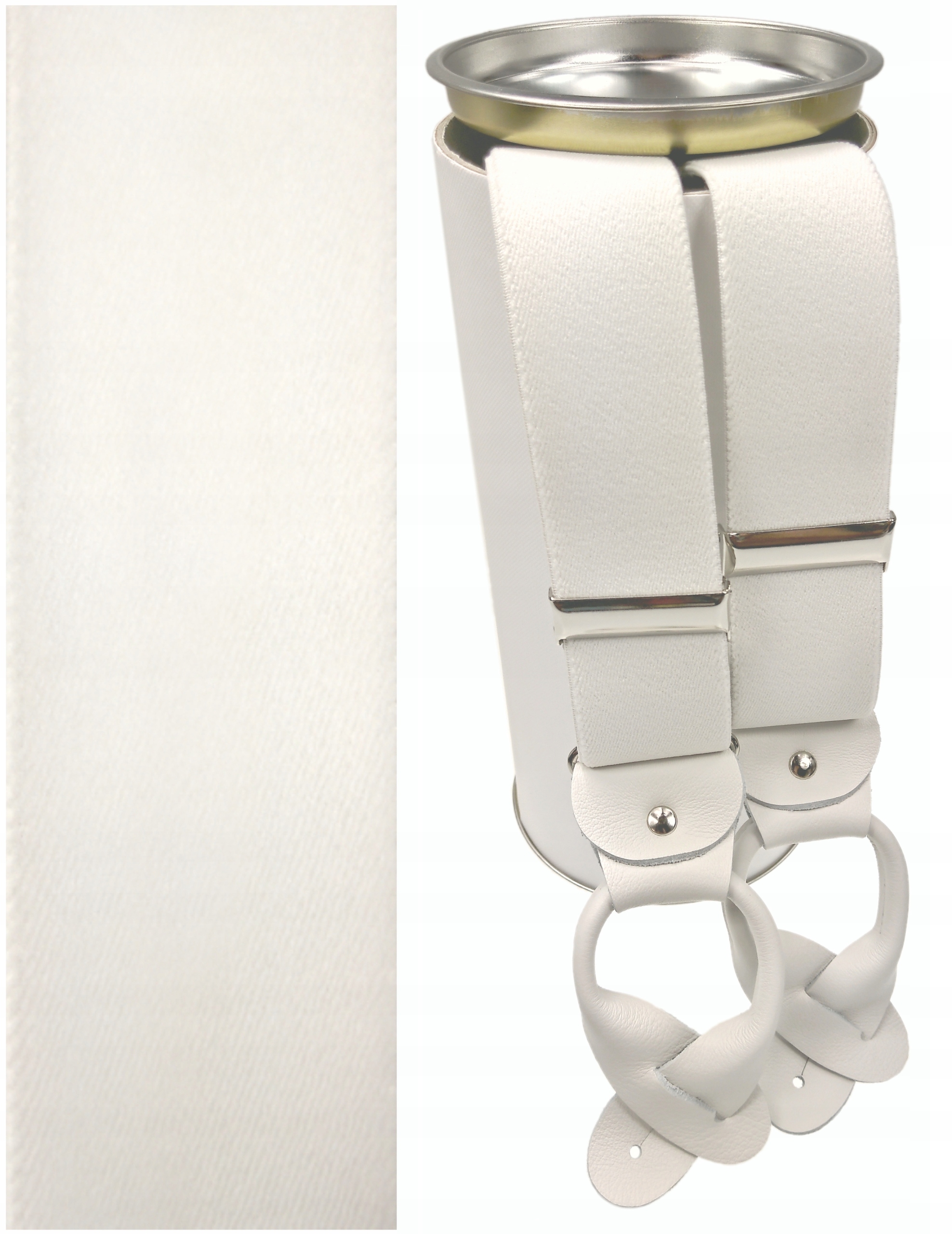 PROMOCJA!!! Szelki do spodni BIAŁE na guziki GUMA