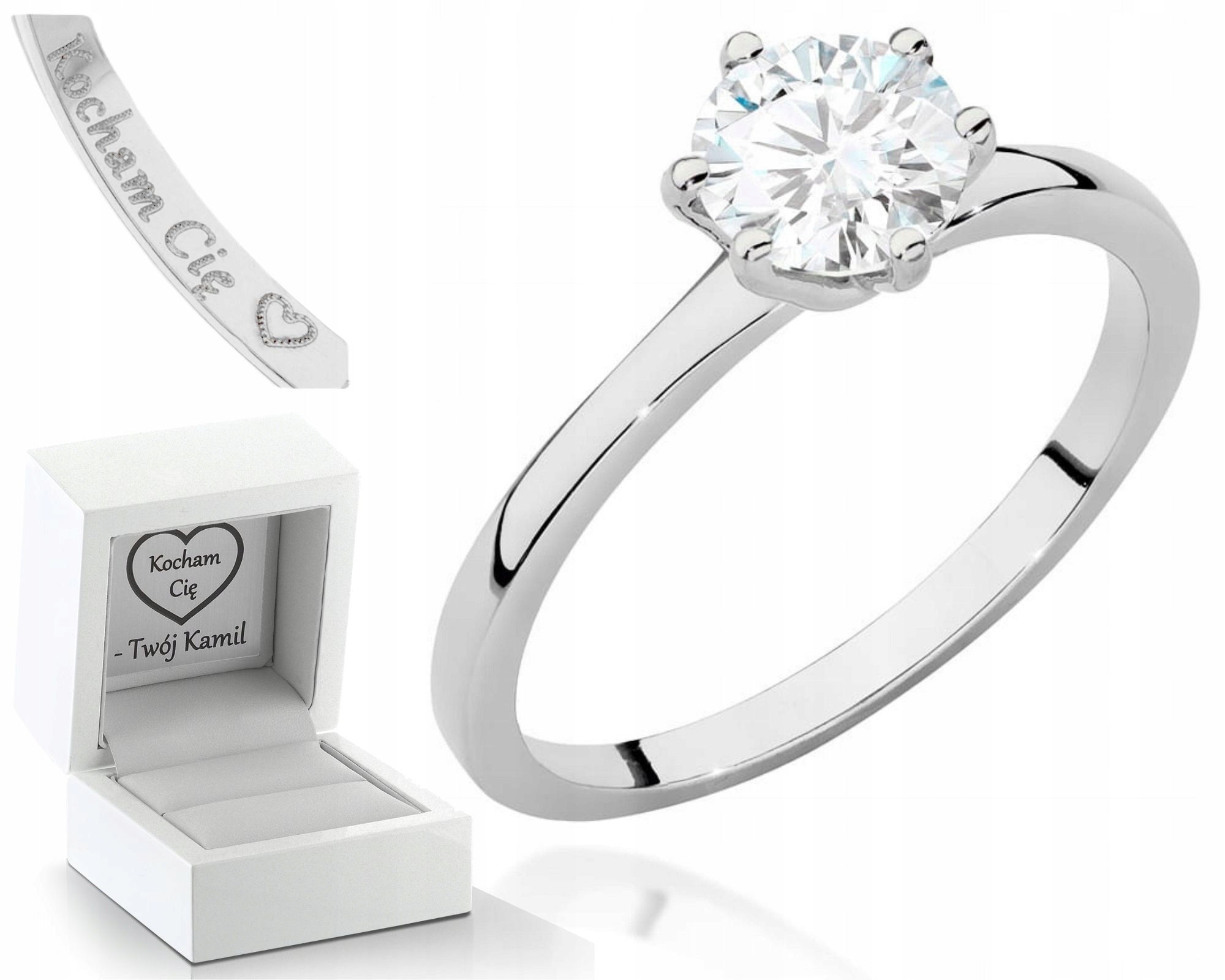 Bílé Zlato Prstýnek Briliant Obchod 585 Gravírování Bonus