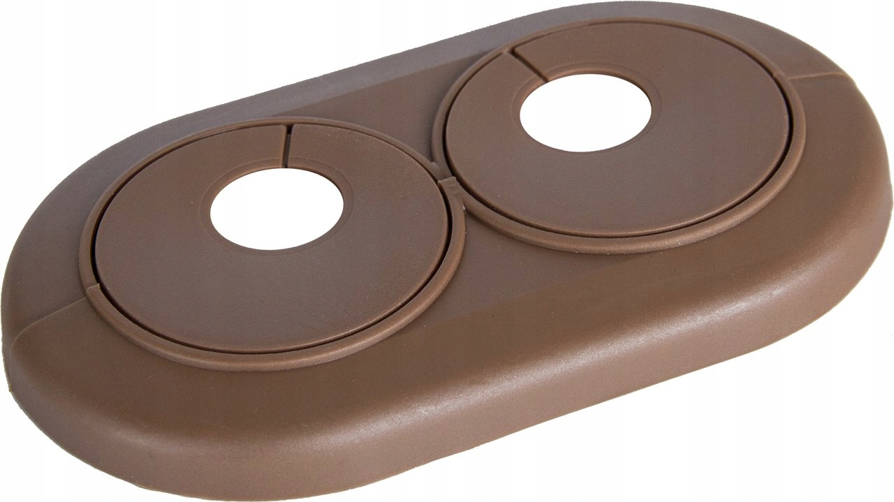 Rozeta maskująca PODWÓJNA fi 16 ORZECH/WALNUT