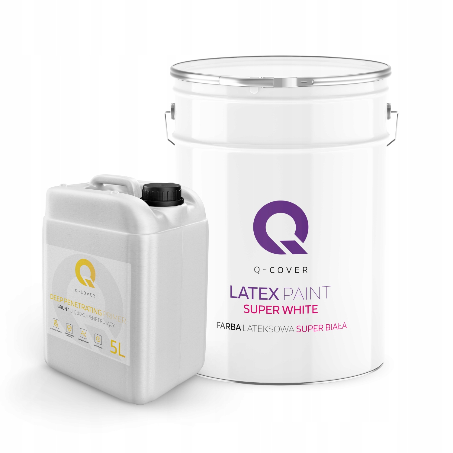 Latexová Farba Biela 10L Hlboká Matná Biela Hlbokopenetrujúci Základ