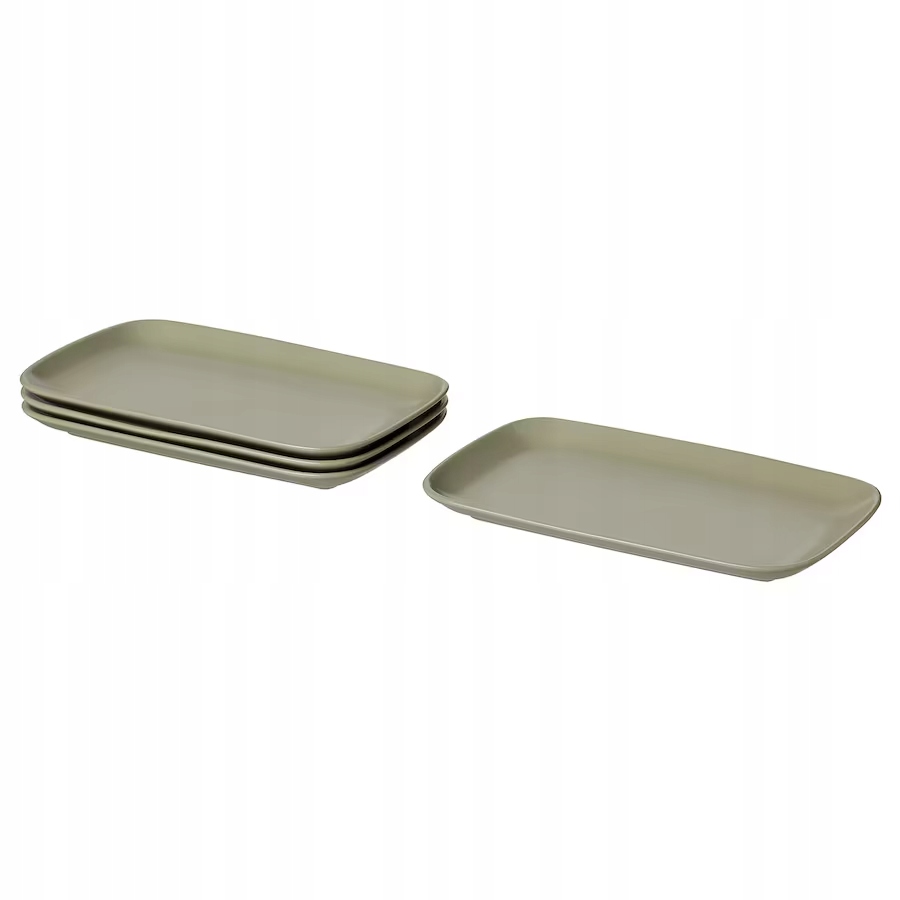 

Ikea Fargklar Talerz matowy zielony 30x18cm 4szt